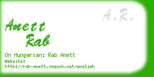 anett rab business card